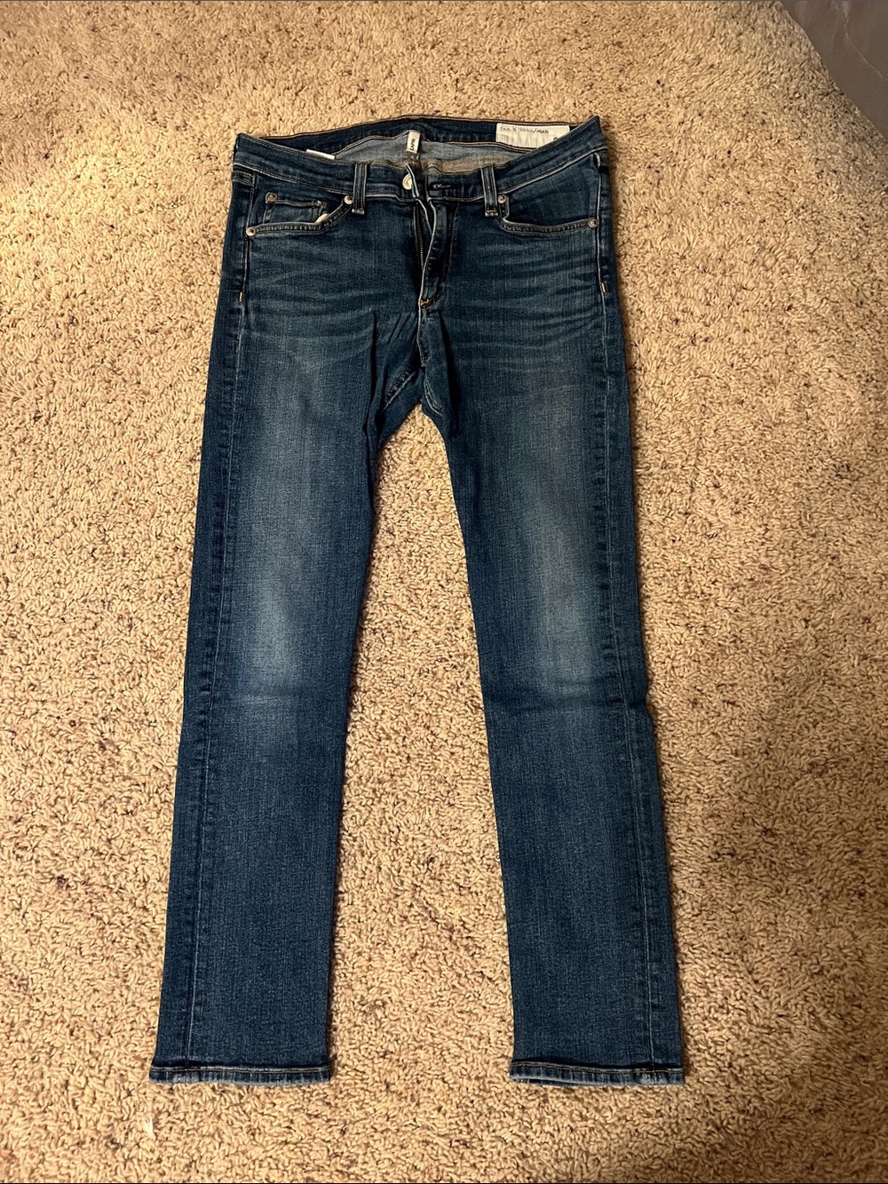 rag & bone Women's Skinny Jeans in Dark Blue Wash